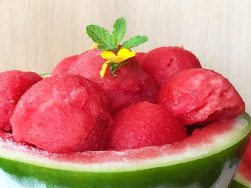 Easy Watermelon Dessert for Summer with 3 Ingredient Sorbet