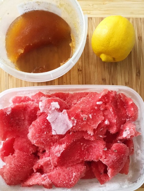 Ingredients for Watermelon Sorbet