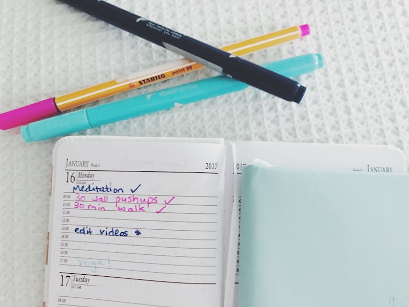 monday morning day diary entry