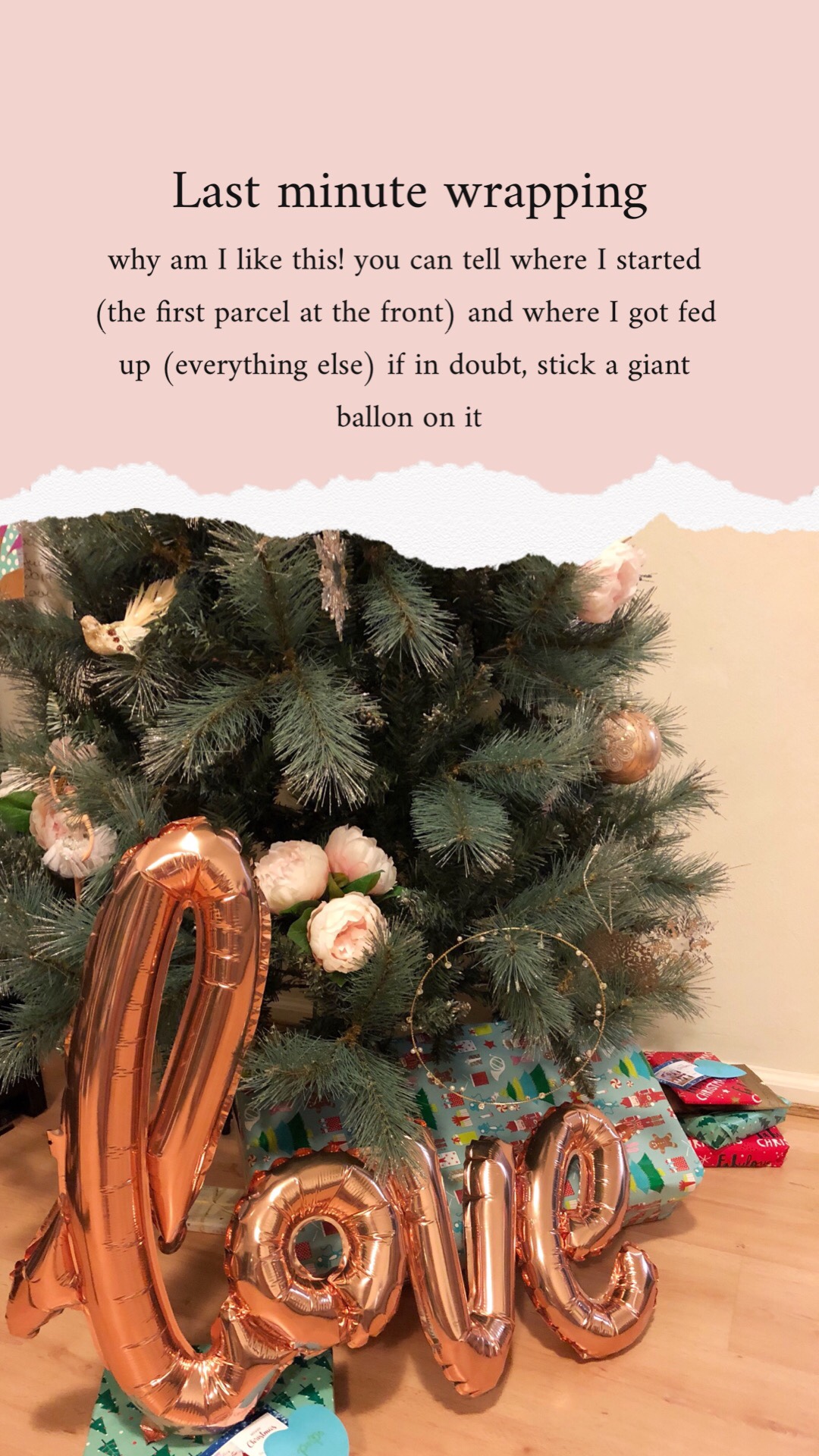 christmas tree love ballon